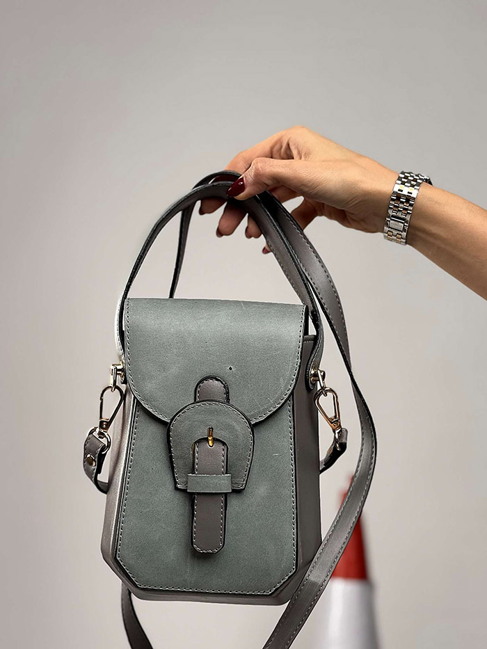 کیف چرم طبیعی رنگ سبز